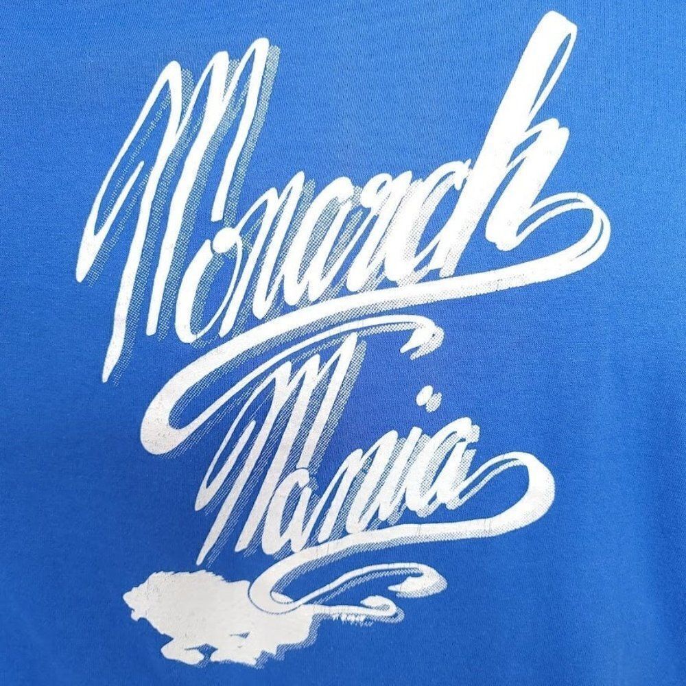 Monarch Mania T Shirt Vintage 80s Junior High School Lions Made In USA Medium - Picture 2 of 6
